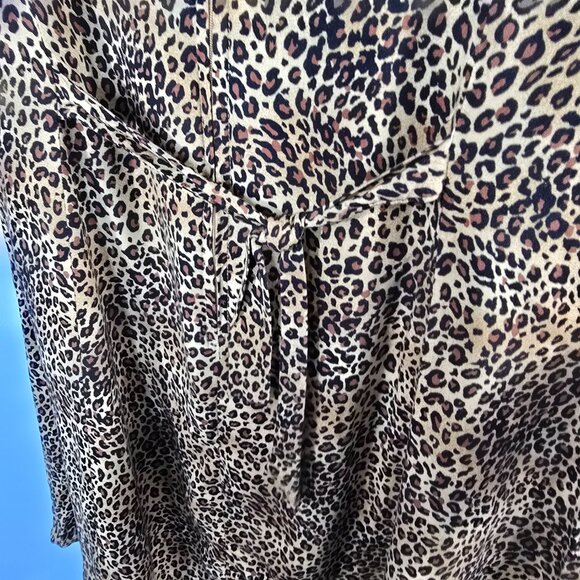 Just In Thyme LTD Leopard Print Sleeveless Mini Dress Size 18 Back Zipper (P-03) - Picture 7 of 7